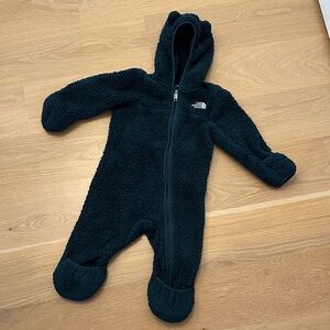 The North Face green baby bunting